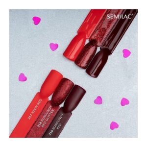 316 Semilac Valentine Burgundy Red - Imagen 4