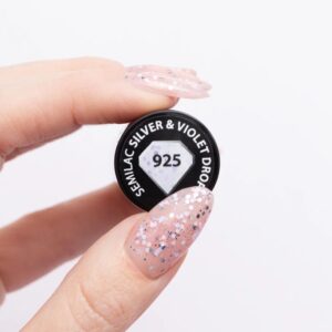 925 Semilac Silver & Violet Drops - Imagen 3