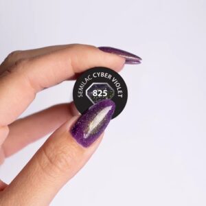 825 Semilac Cyber Violet - Imagen 4