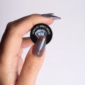 828 Semilac Grey Holo - Imagen 3