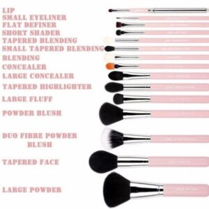 T094. Pink/Silver. Set de brochas 15 piezas. JESSUP BEAUTY - Imagen 3