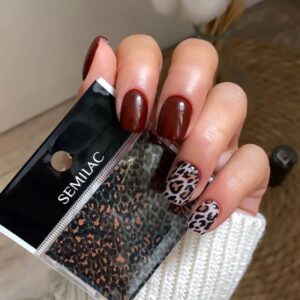 17 Foil Semilac Wild Animals Snow Leopard - Imagen 4