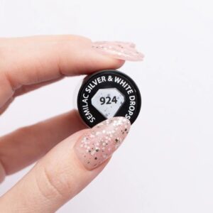 924 Semilac Silver & White Drops - Imagen 3