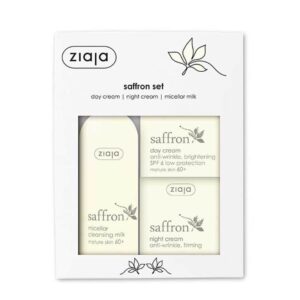 Set Azafrán Crema Dia 50ml+Crema Noche 50ml+Leche Micelar 200ml Ziaja - Imagen 1