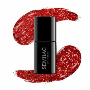 318 Semilac San Valentin Burgundy Red Glitter - Imagen 1
